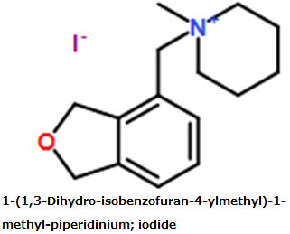 CAS#1-(1,3-Dihydro-isobenzofuran-4-ylmethyl)-1-methyl-piperidinium; iodide
